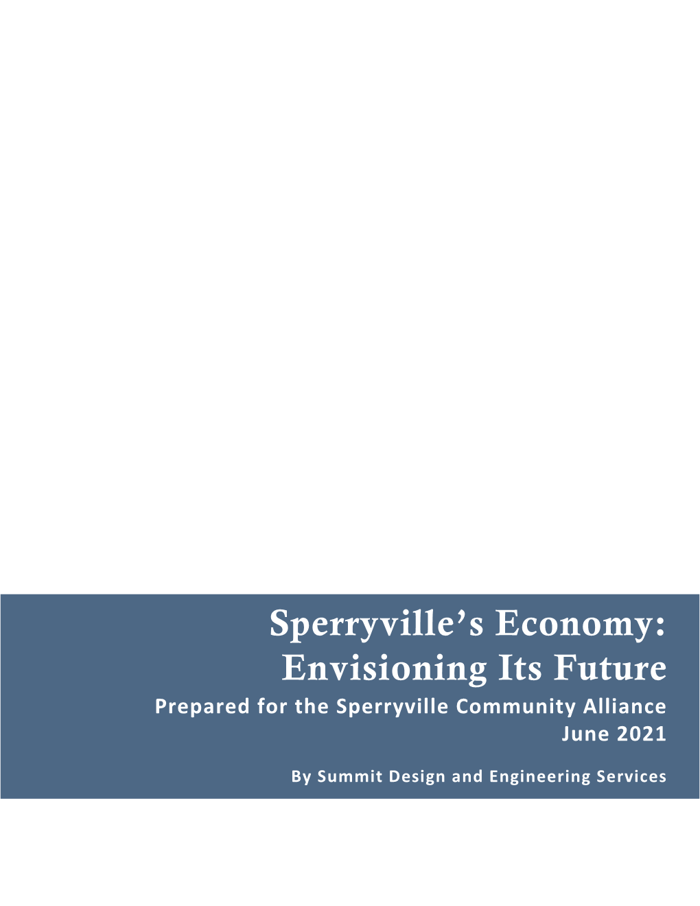 Sperryville's Economy