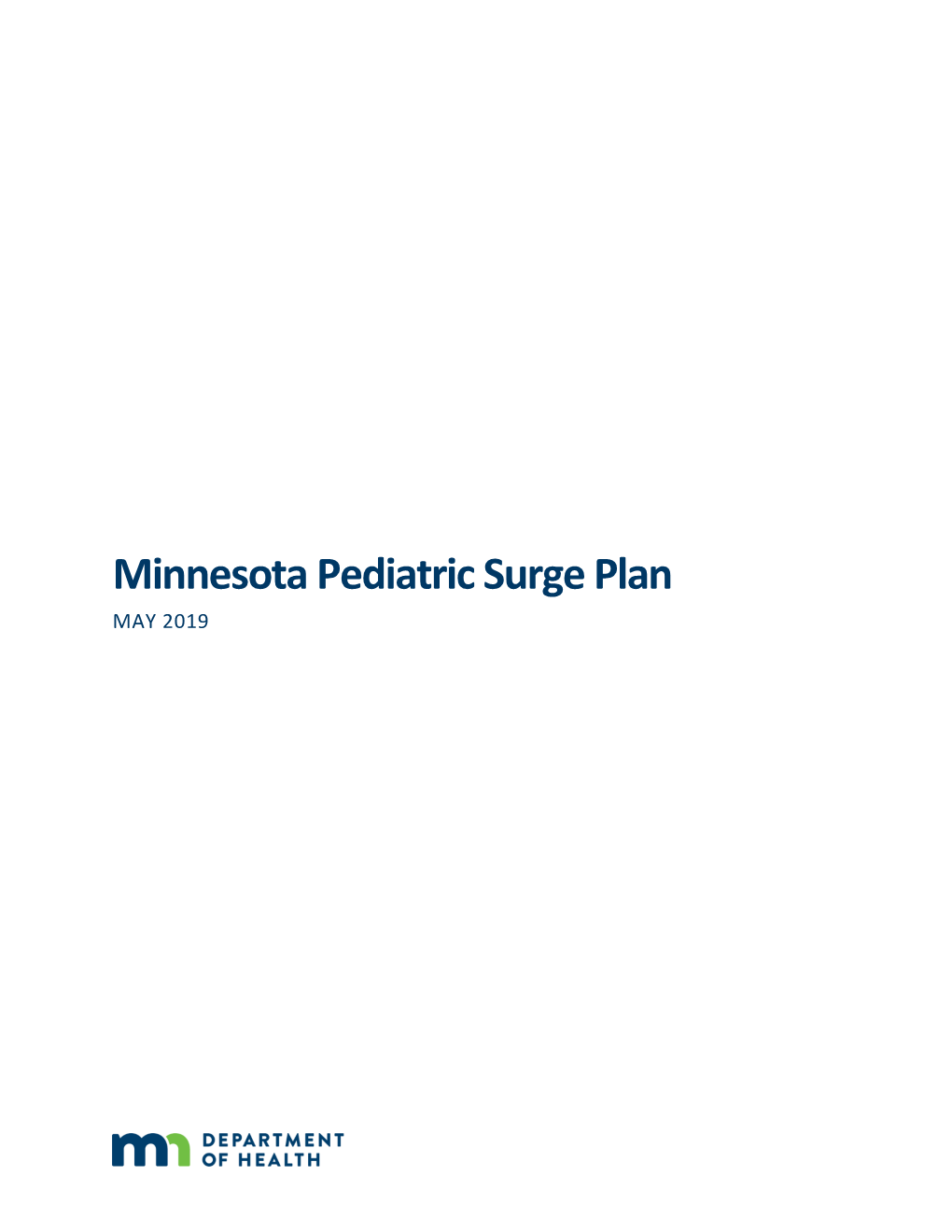 Pediatric Surge Plan MAY 2019