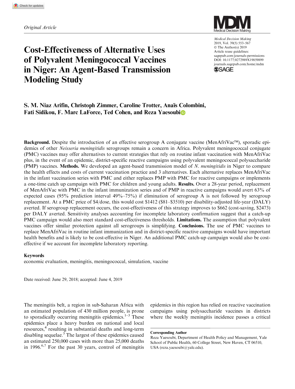 Cost-Effectiveness of Alternative Uses of Polyvalent