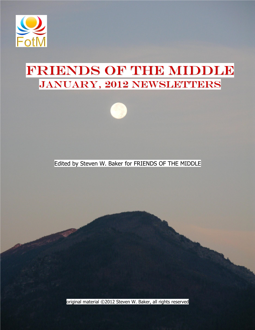 JANUARY, 2012 Newsletters