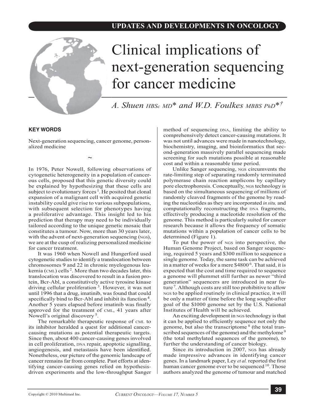 Clinical Implications of Next-Generation Sequencing for Cancer Medicine