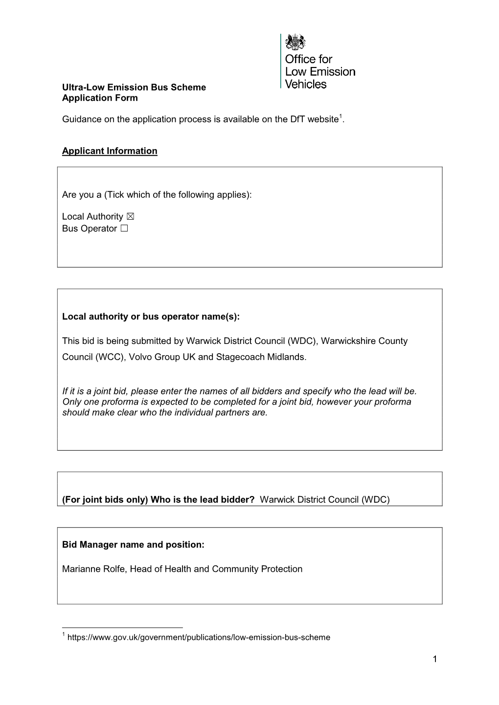 Local Sustainable Transport Fund 15/16 Revenue Application Form