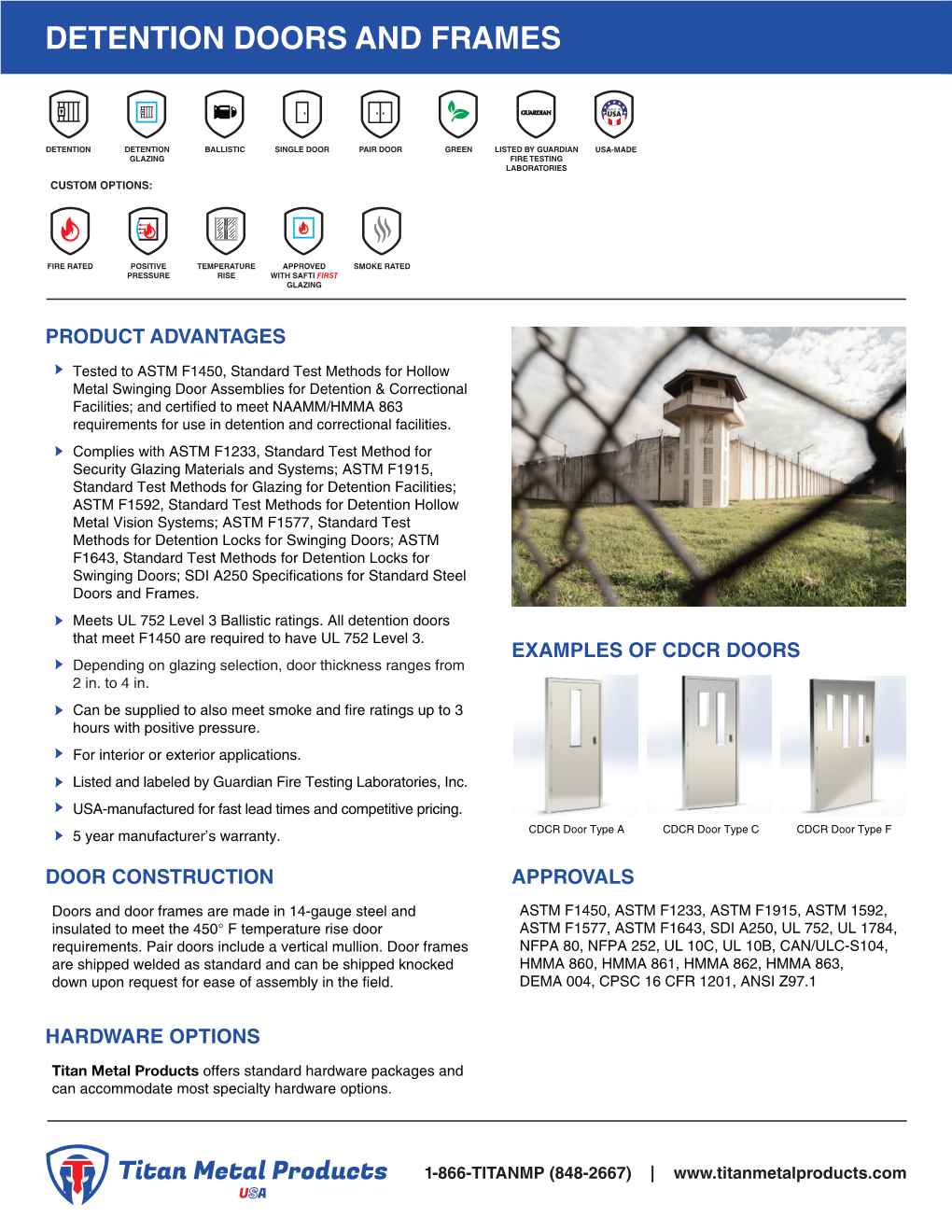 Detention Doors and Frames 1