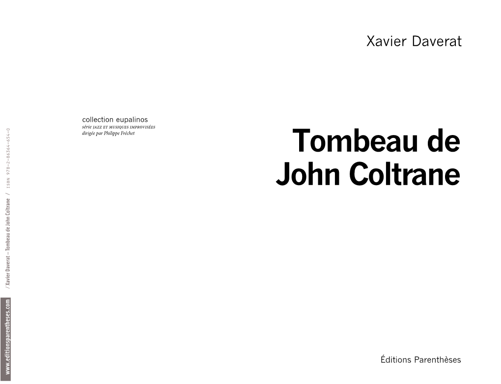Tombeau De John Coltrane
