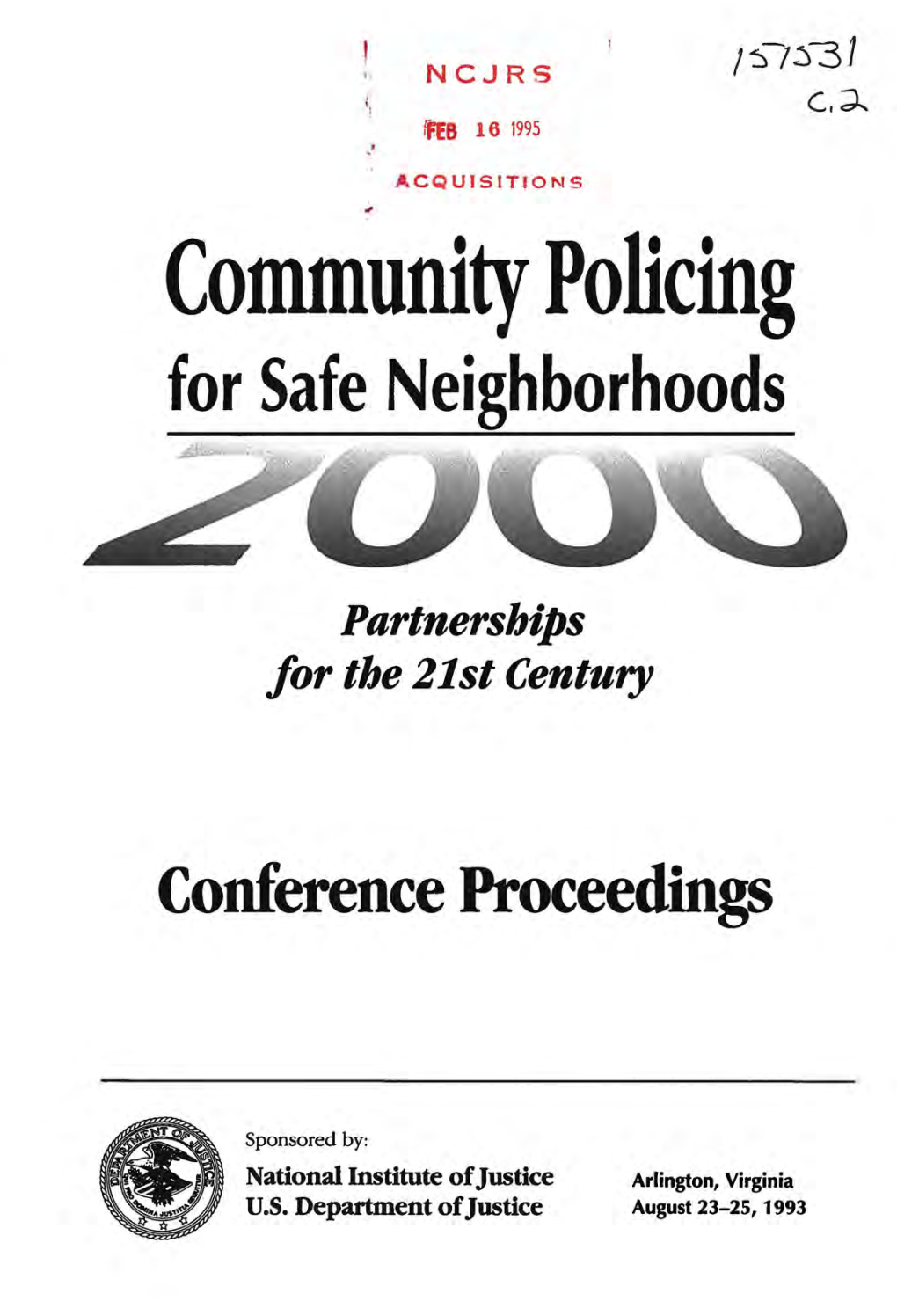 Community Policing for Safe Neighborhoods