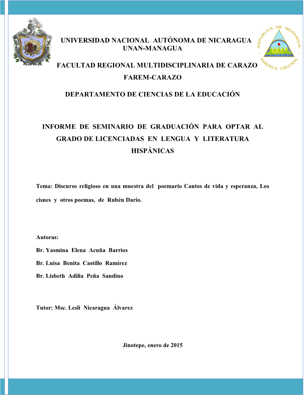 Universidad Nacional Autónoma De Nicaragua Unan-Managua