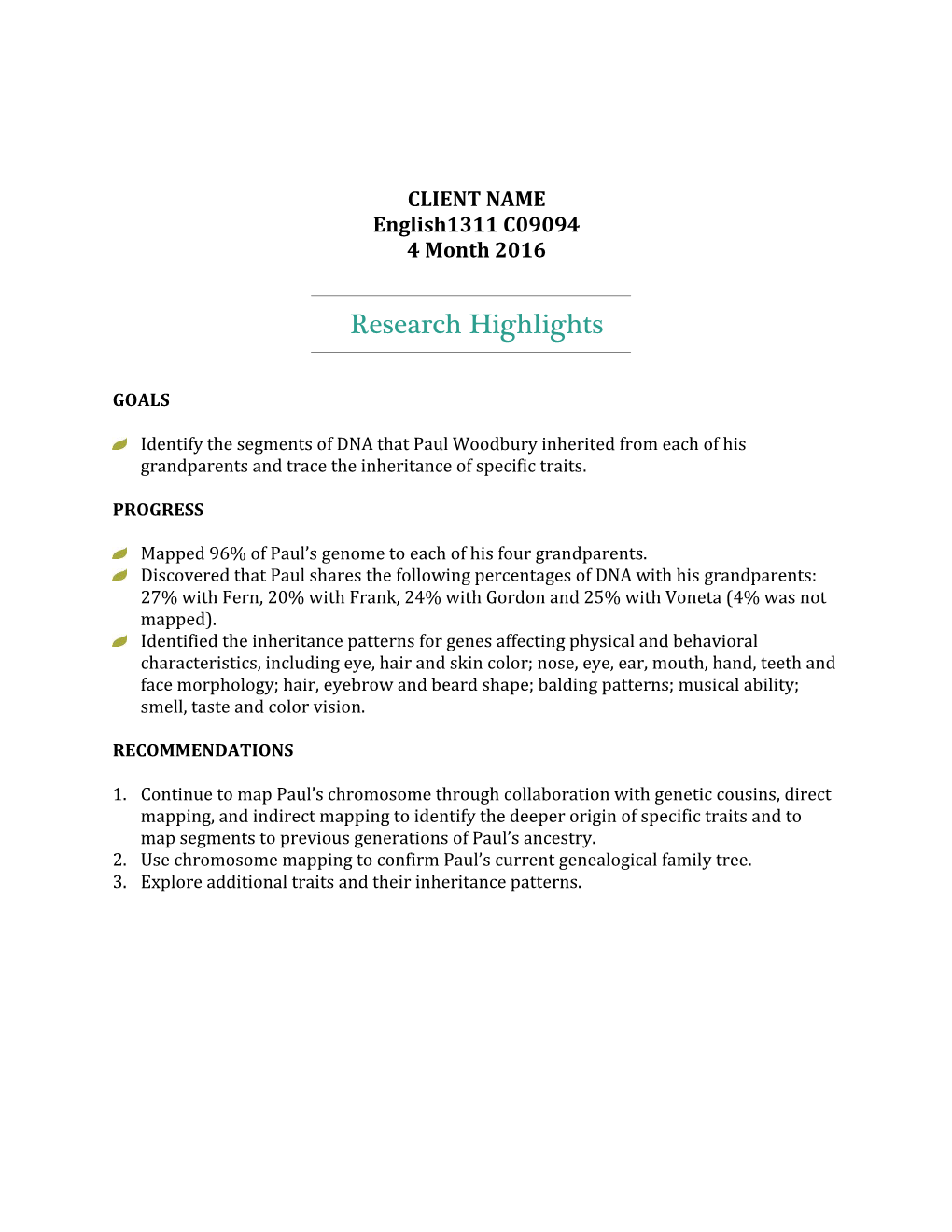 Research Highlights