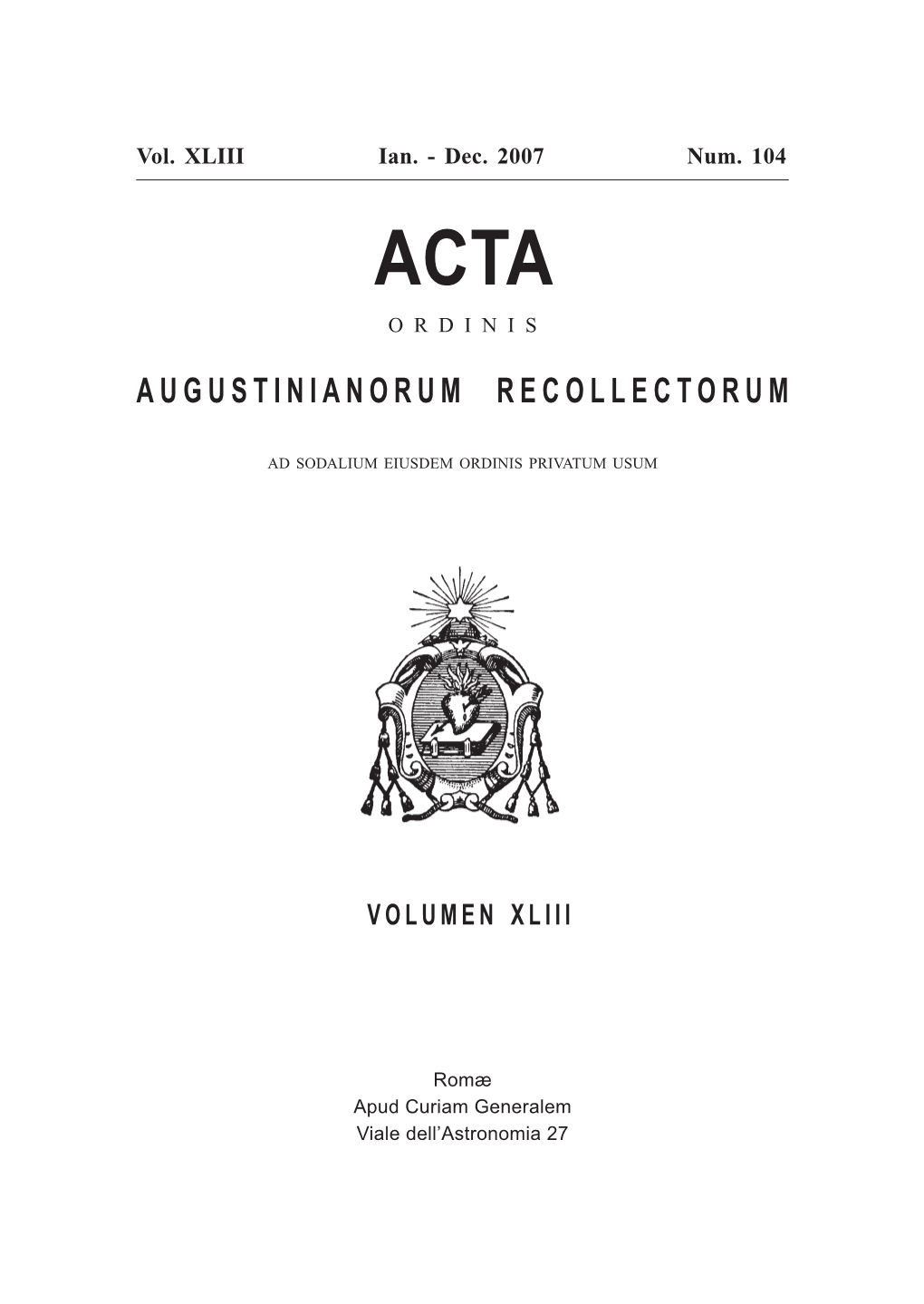 Boletín Acta Ordinis 2007.Indd