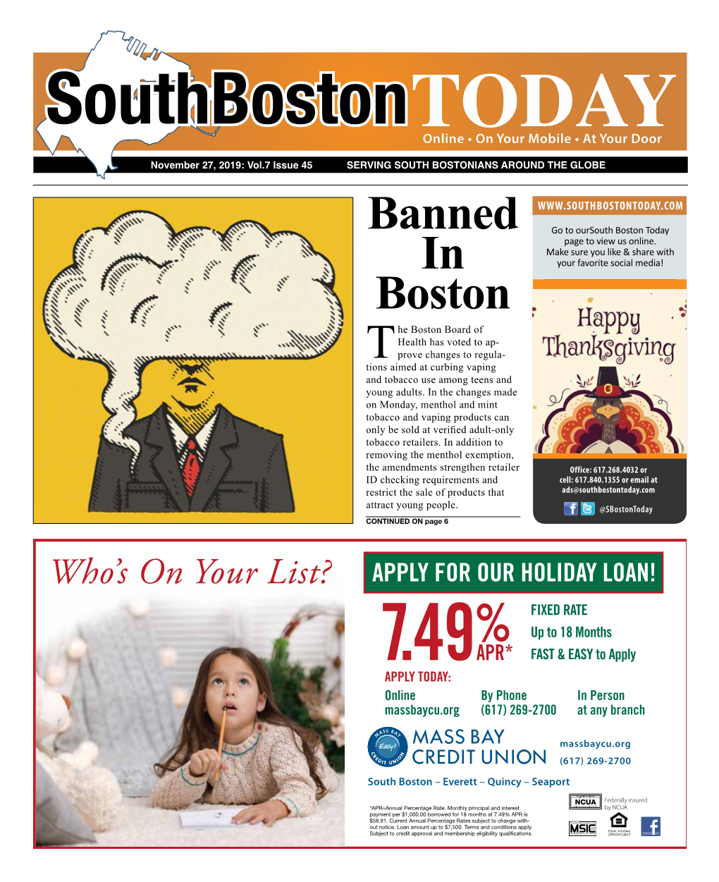 Banned in Boston Continued from Front Page Footing with Tobacco