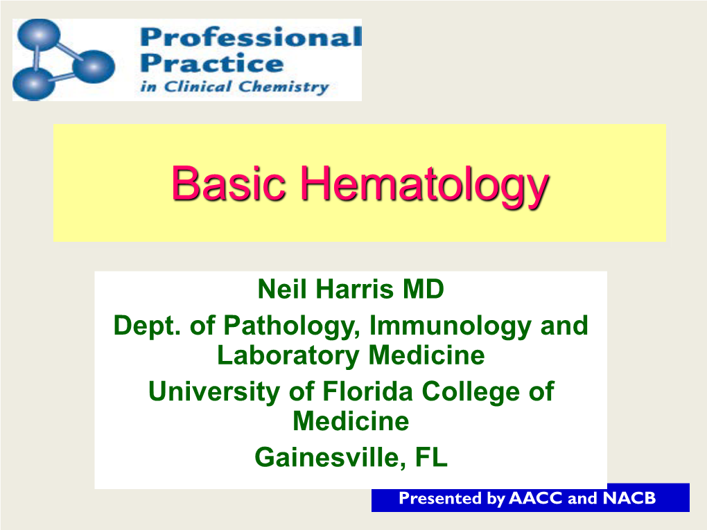 Basic Hematology