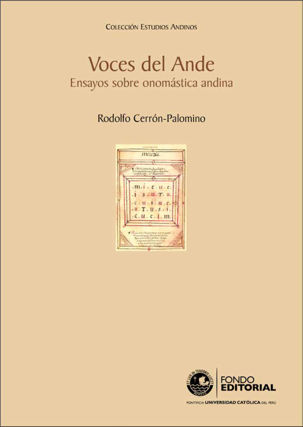 Voces Del Ande Ensayos Sobre Onomástica.Pdf