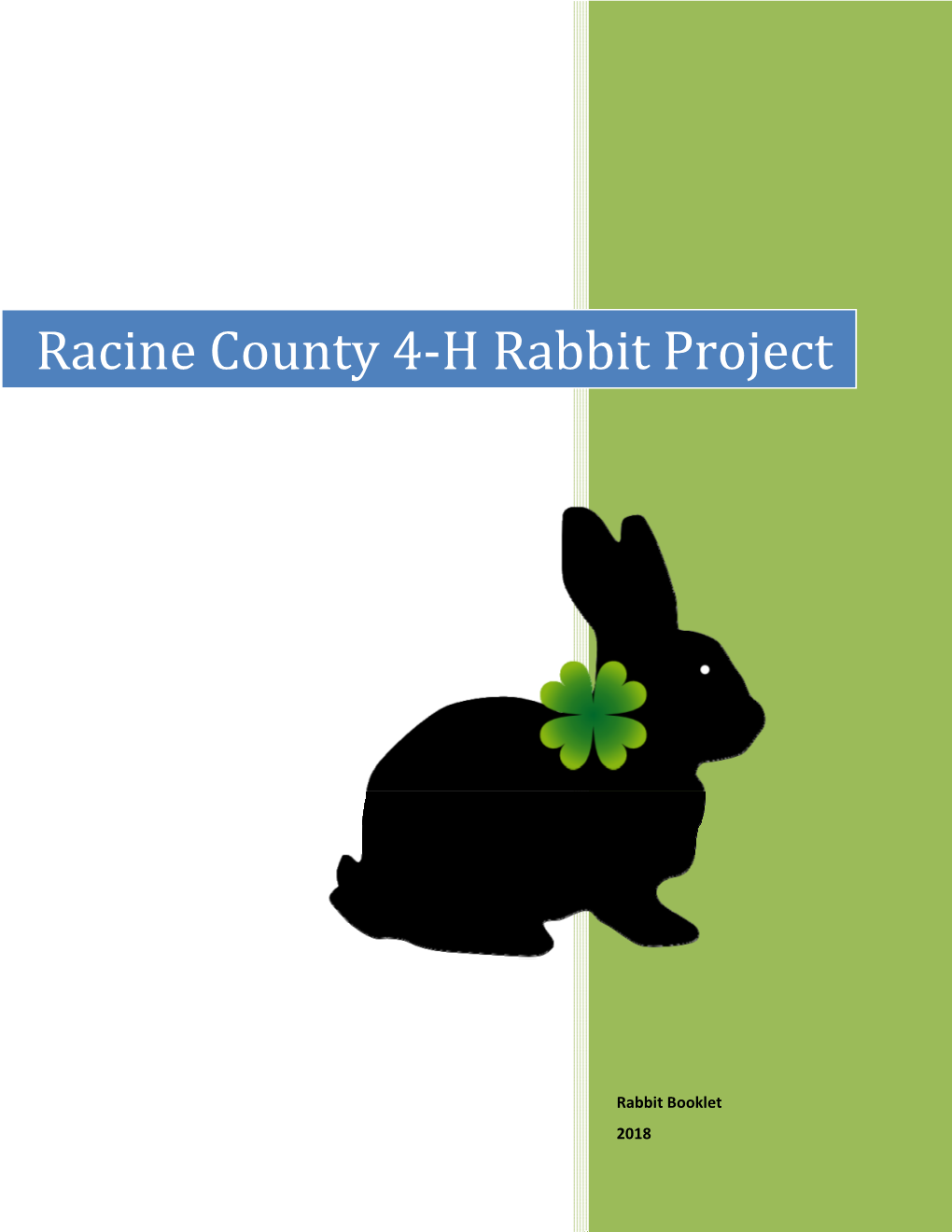 Racine County Rabbit Project Booklet