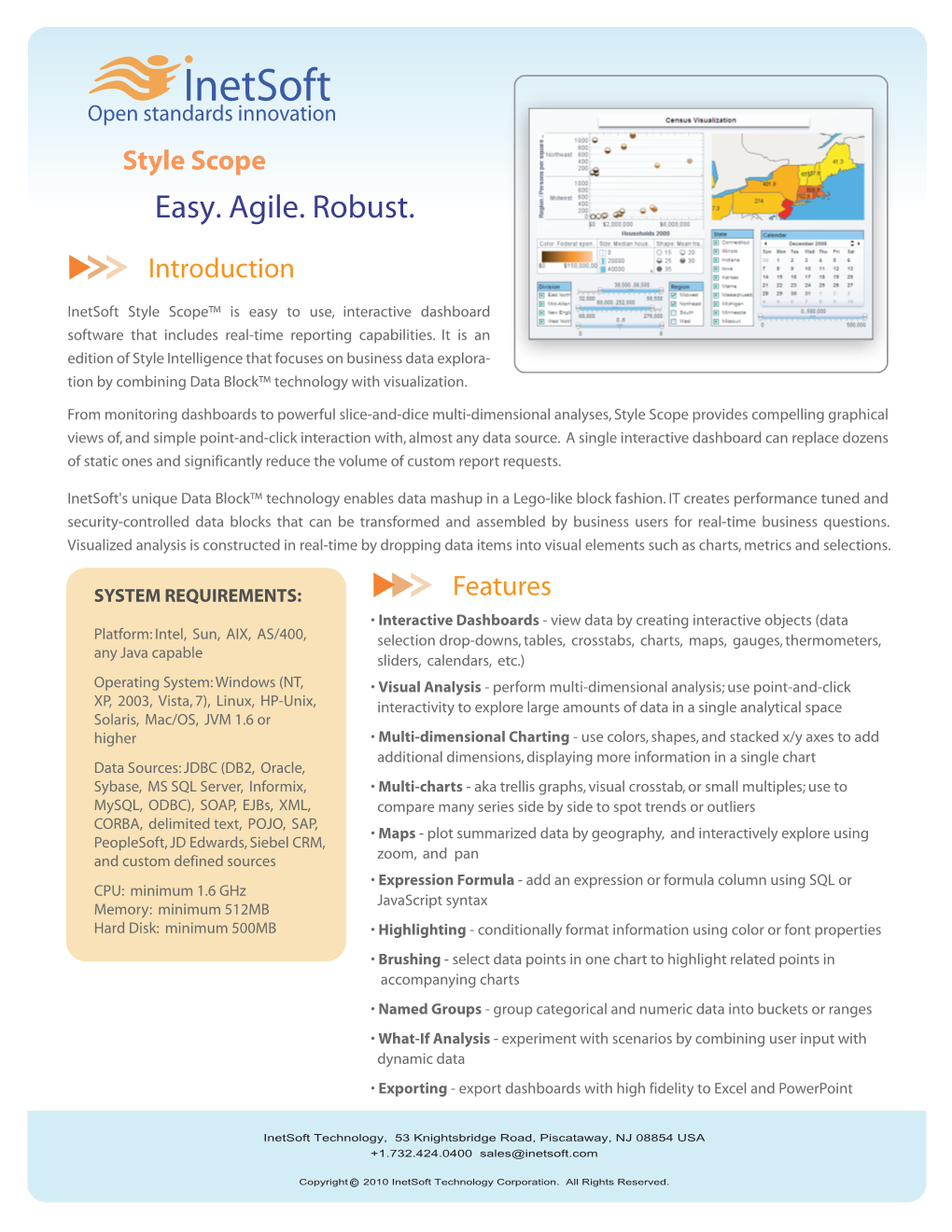 Inetsoft's Style Scope Datasheet