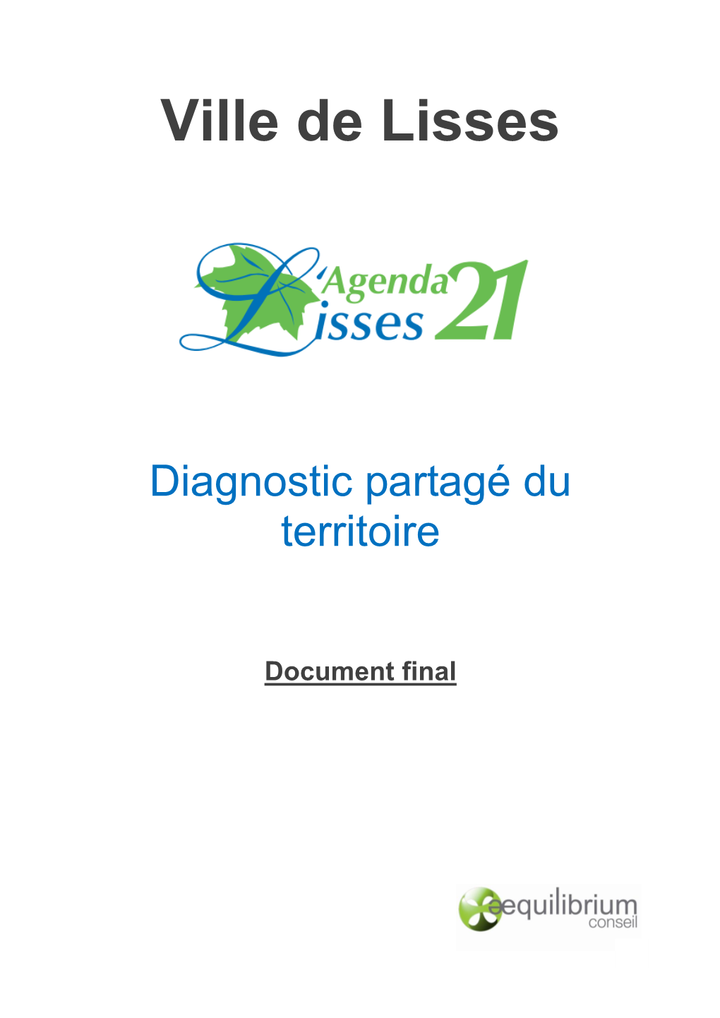 Diagnostic Partagé Du Territoire