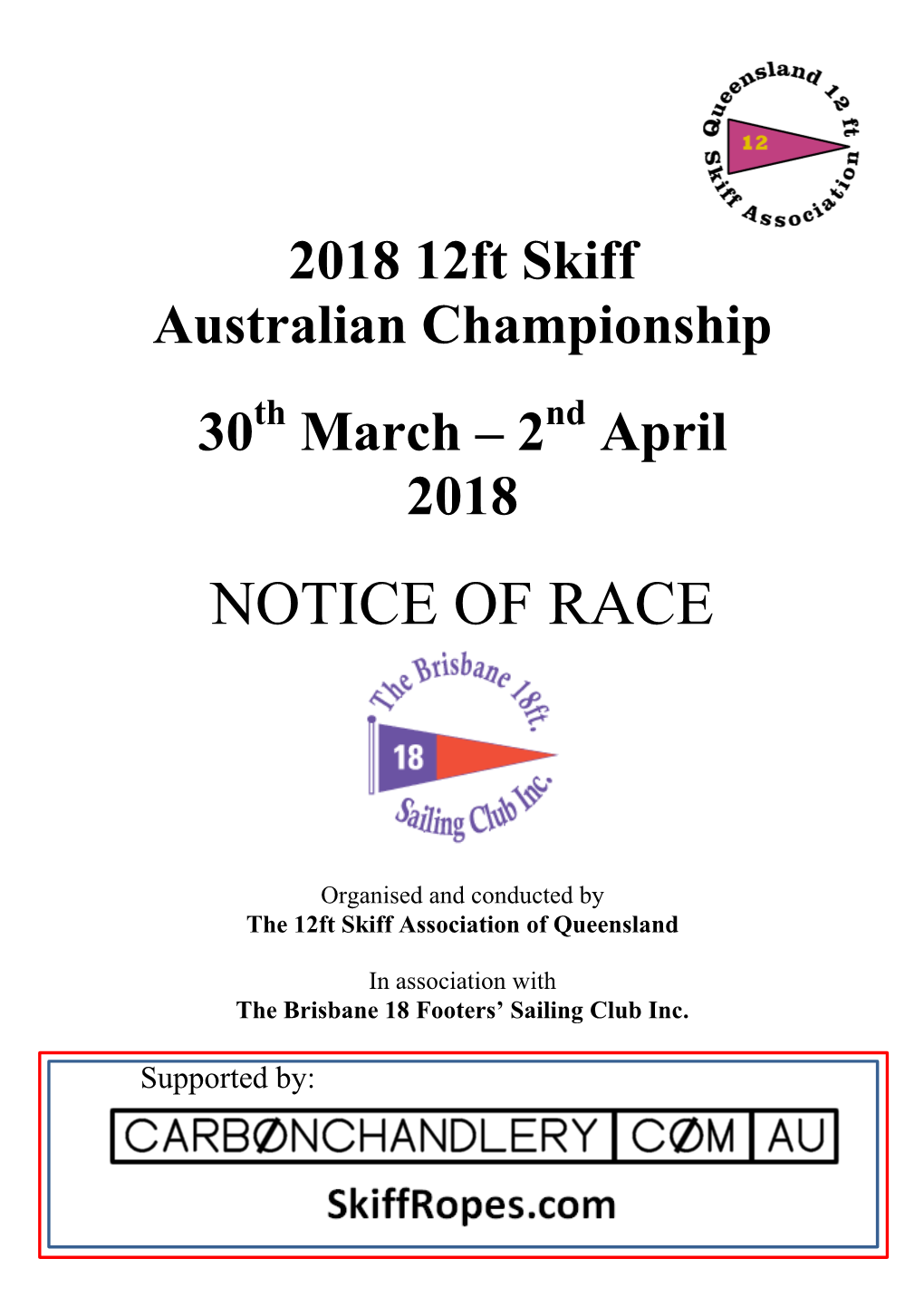 Notice of Race