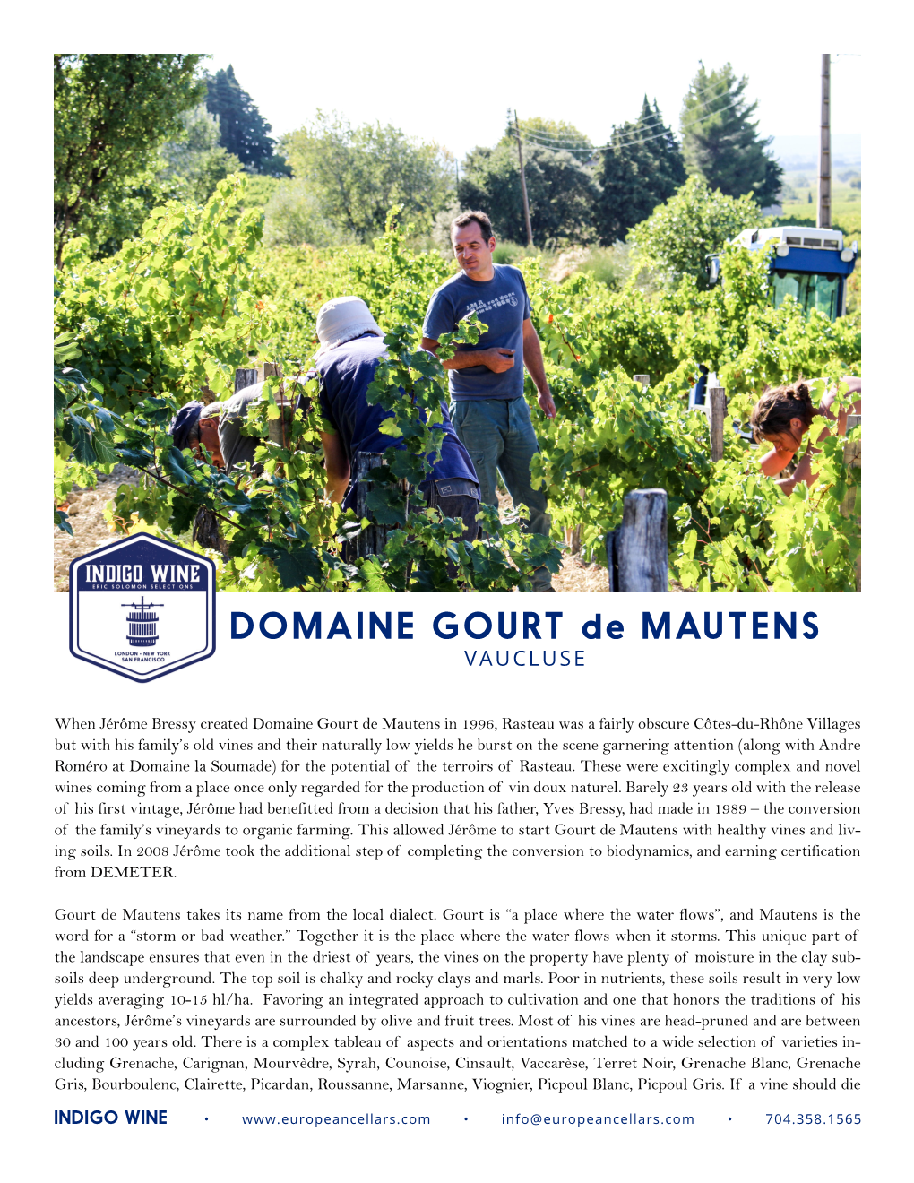 DOMAINE GOURT De MAUTENS VAUCLUSE