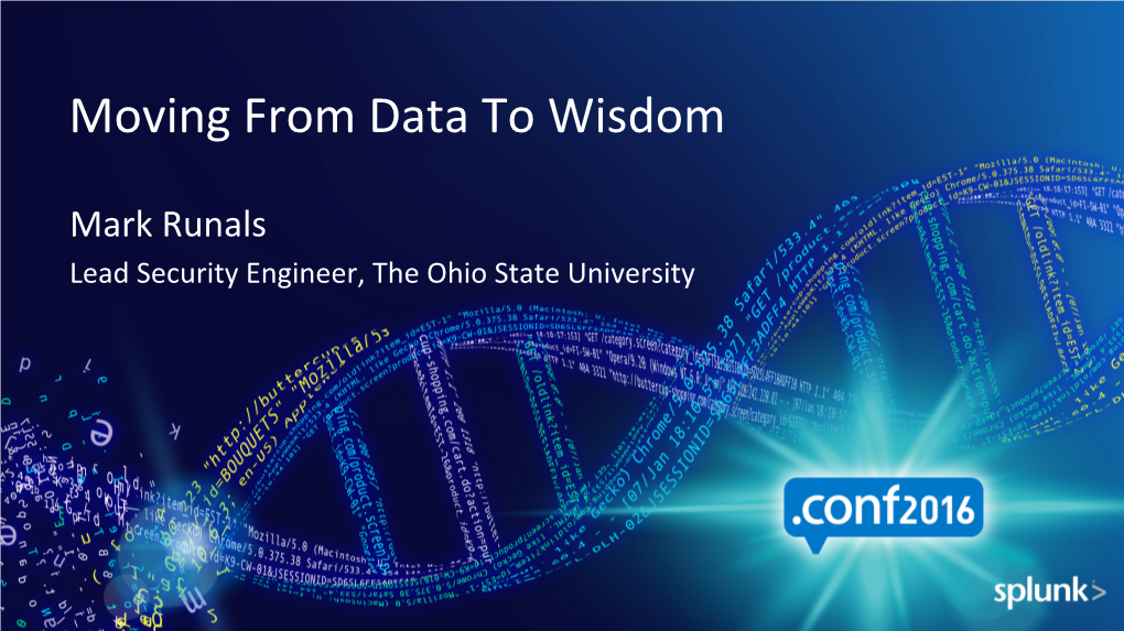 Moving from Data to Wisdom