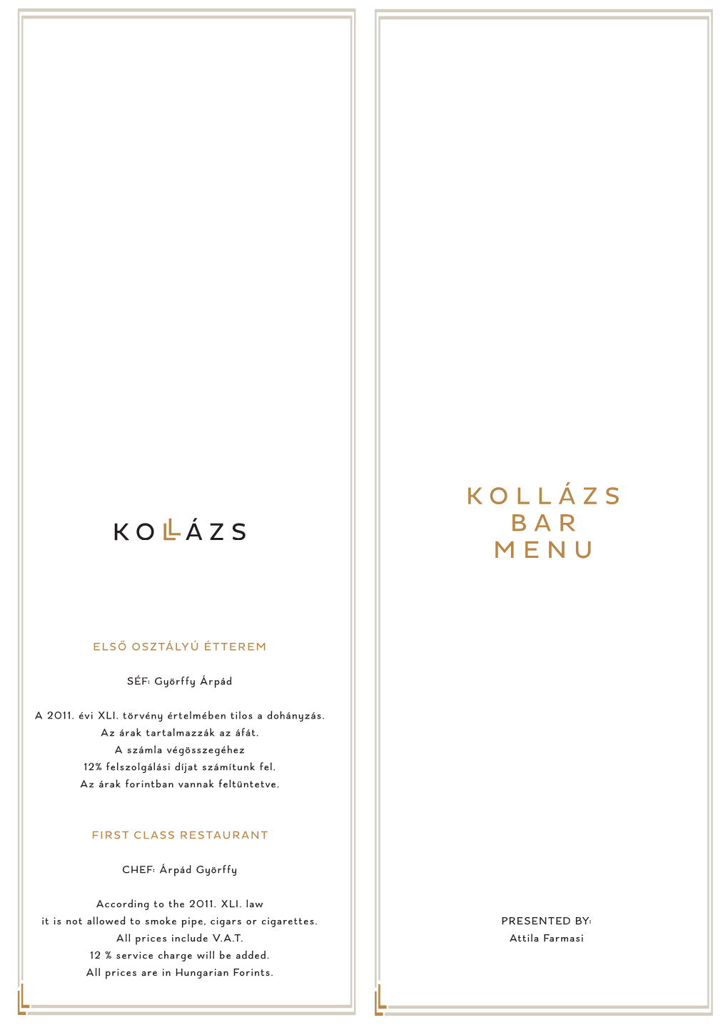 Kollázs Bar Menu