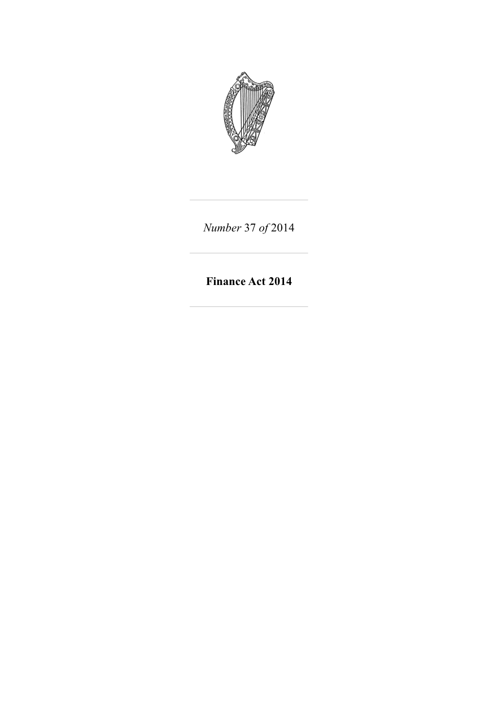 Number 37 of 2014 Finance Act 2014