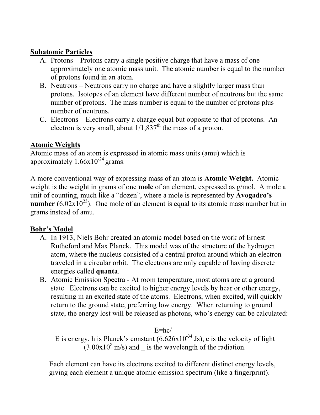 Protons Carry a Single Positive Charge That Have a Mass of One Approximately One Atomic Mass Unit