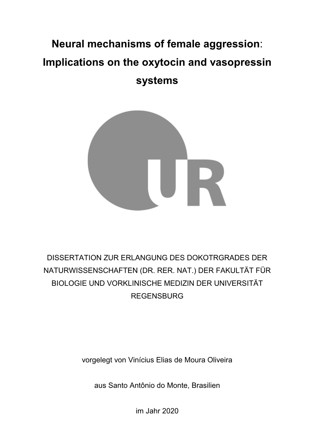 Implications on the Oxytocin and Vasopressin Systems