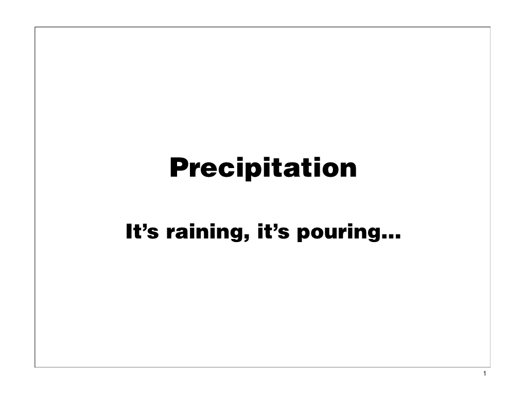 Precipitation