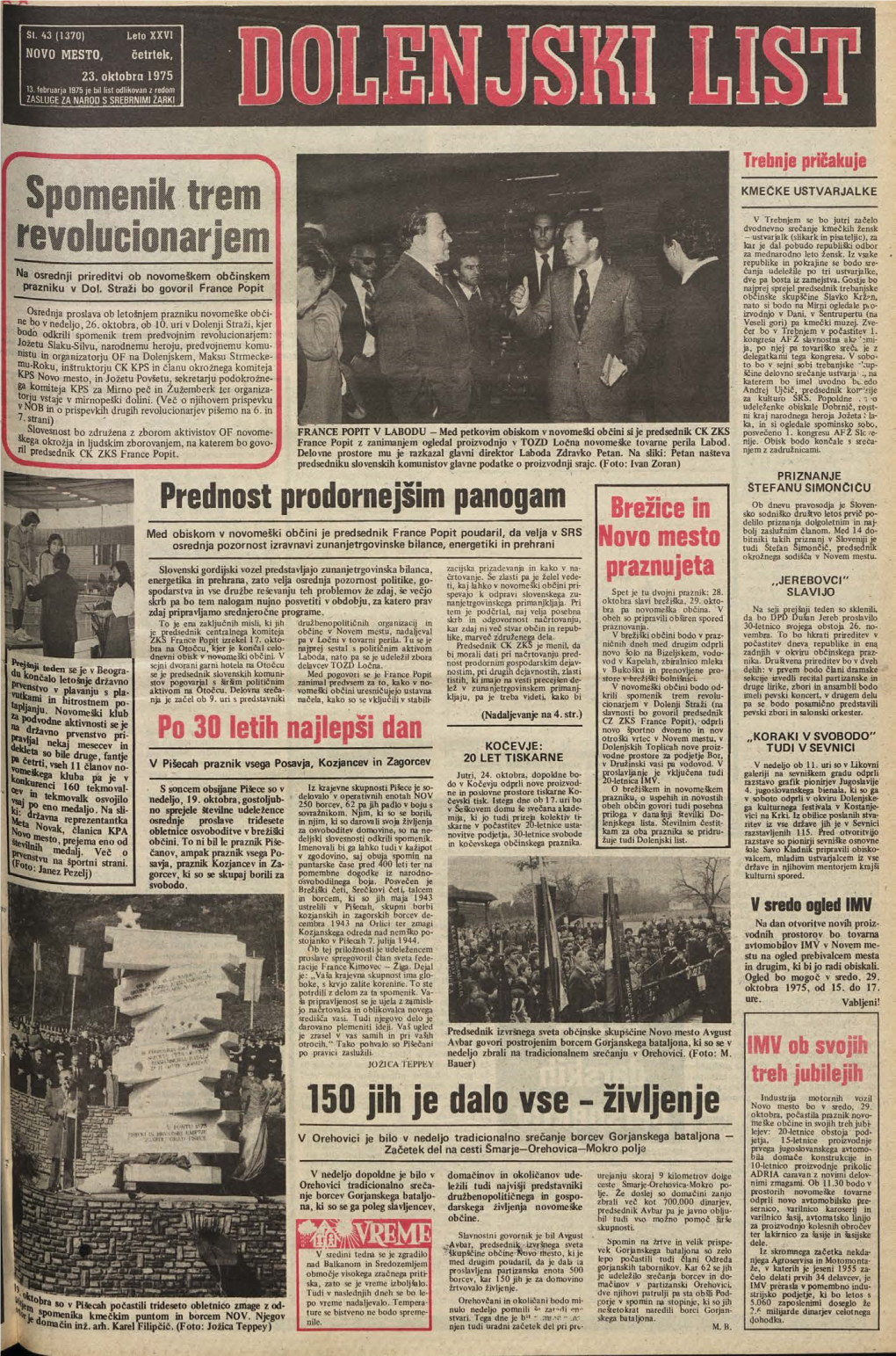 23. Oktober 1975 (Št. 1370)