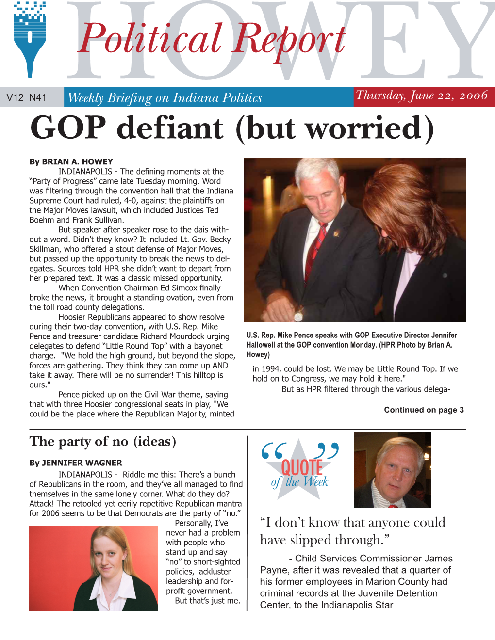 GOP Defiant (But Worried)