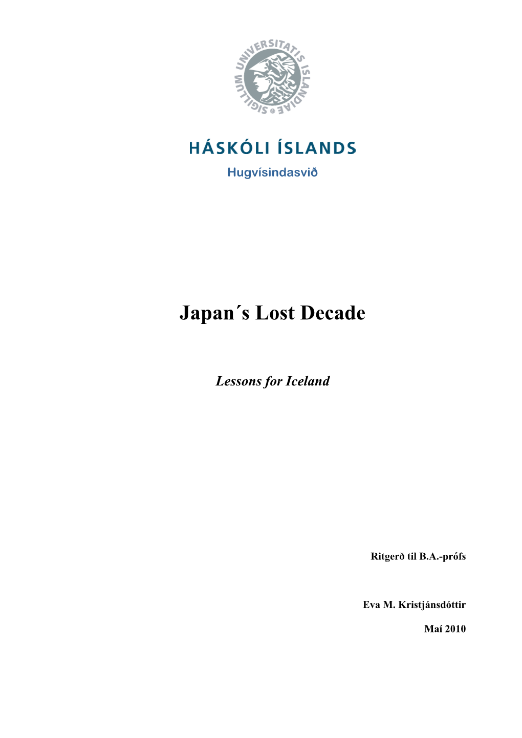 Japan´S Lost Decade