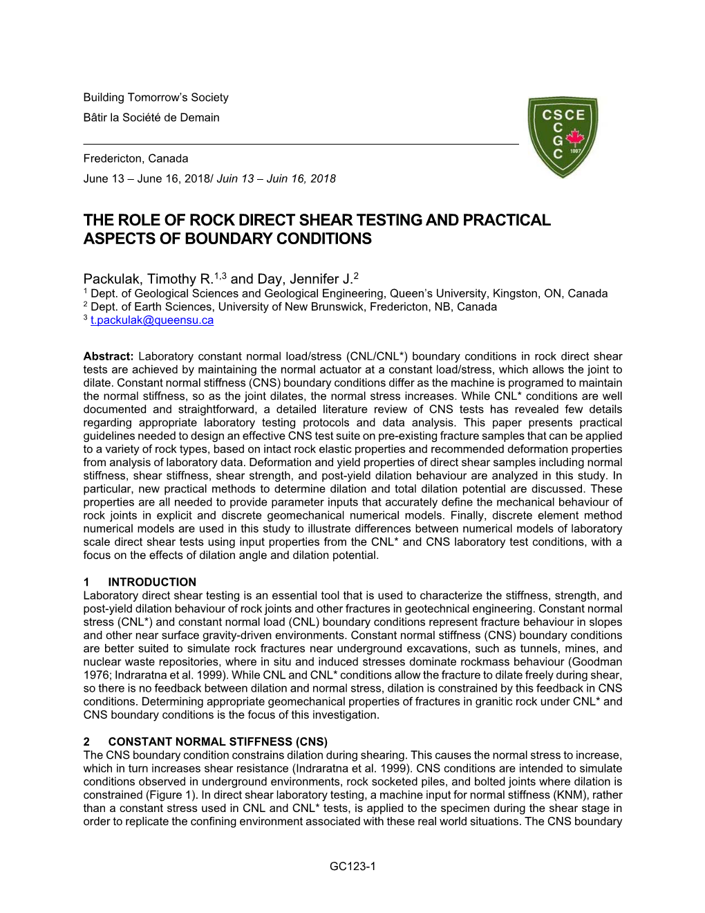 The Role of Rock Direct Shear Testing and Practical Aspects of Boundary Conditions