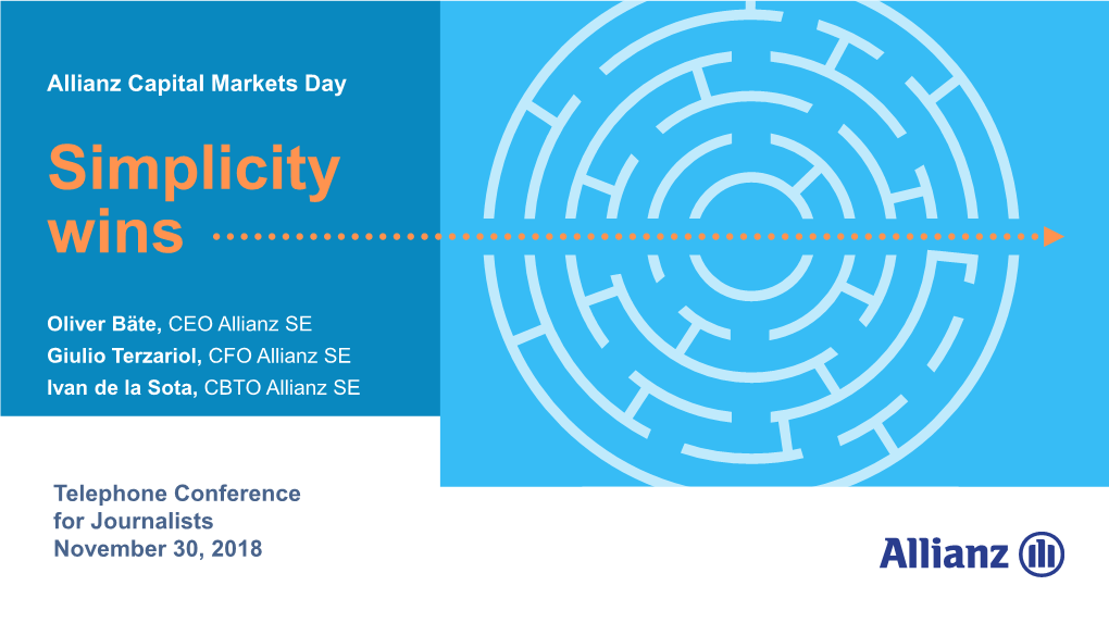 Allianz Capital Markets Day Simplicity