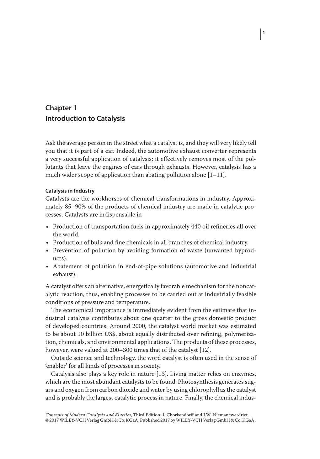 Chapter 1 Introduction to Catalysis