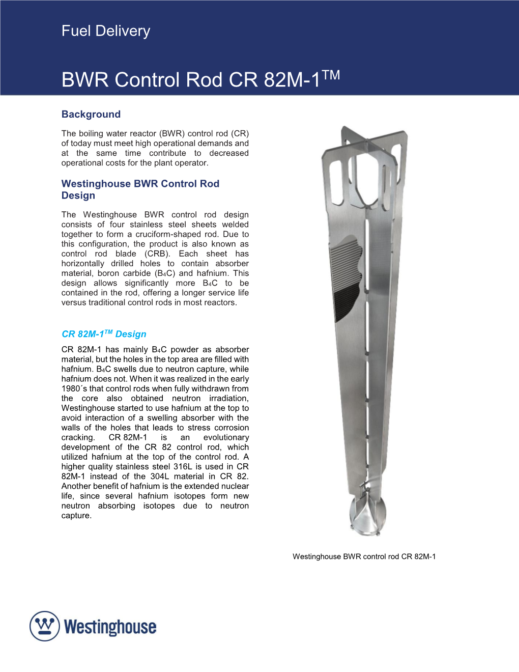 BWR Control Rod CR 82M-1TM