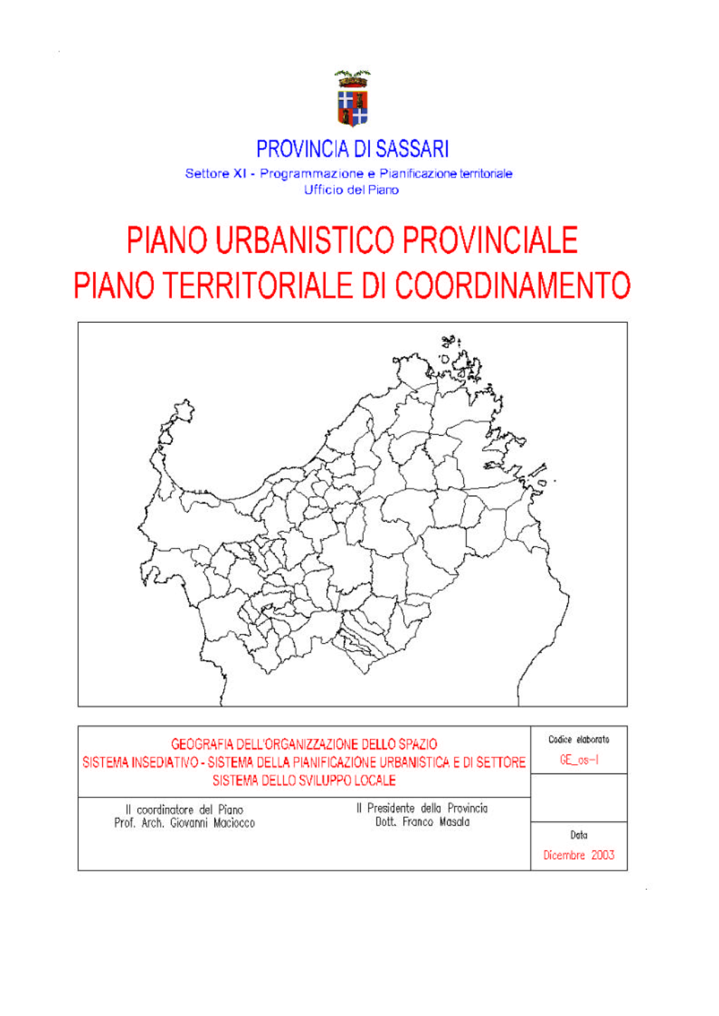 Sistema Della Pianificazione Urbanistica E Di Settore