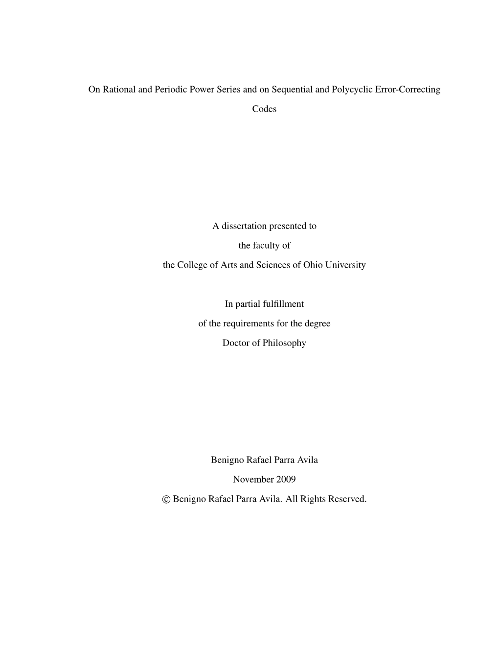 On Rational and Periodic Power Series and on Sequential and Polycyclic Error-Correcting Codes