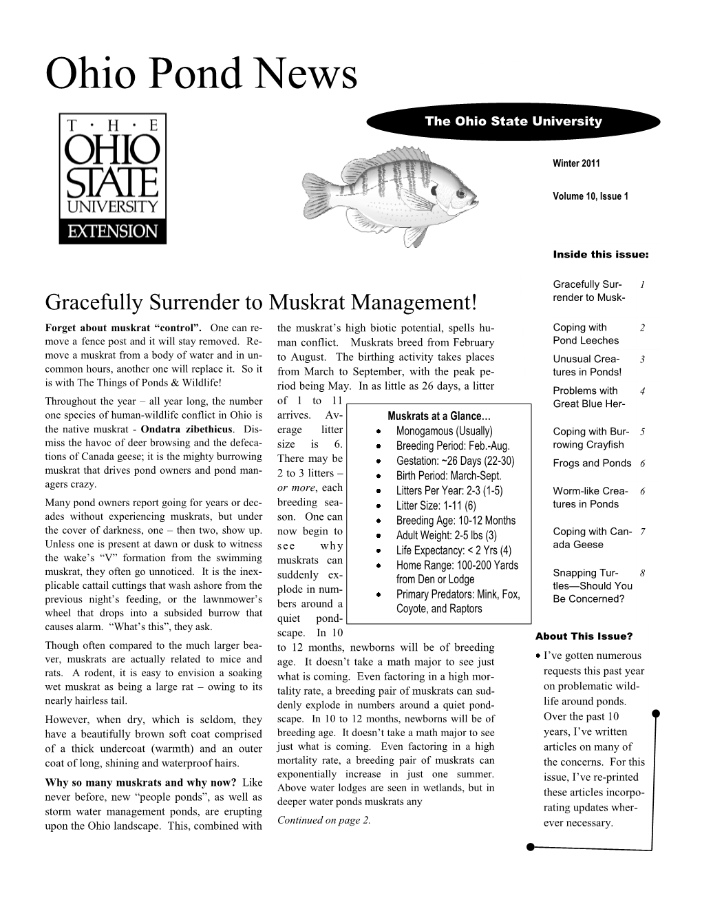 Ohio Pond News