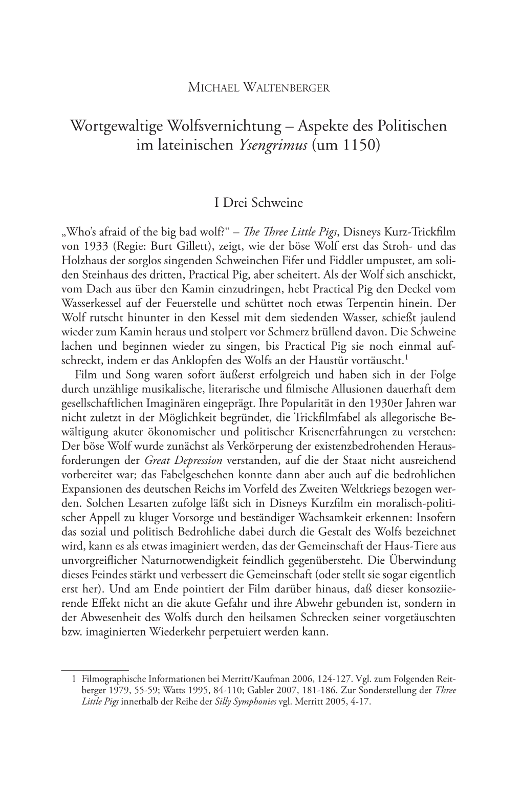 Wortgewaltige Wolfsvernichtung – Aspekte Des Politischen Im Lateinischen Ysengrimus (Um 1150)