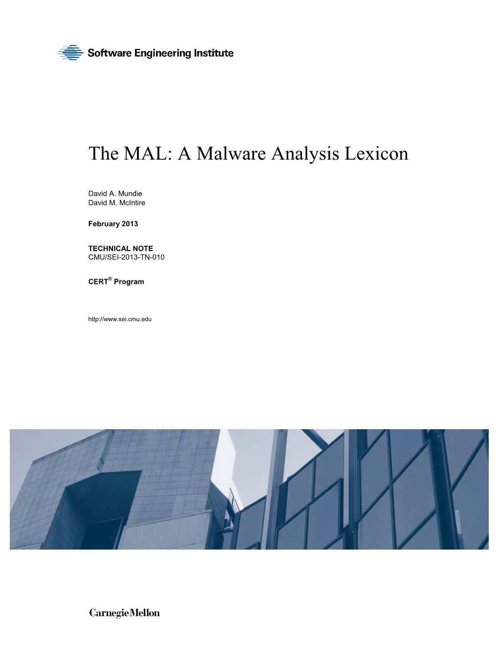 A Malware Analysis Lexicon