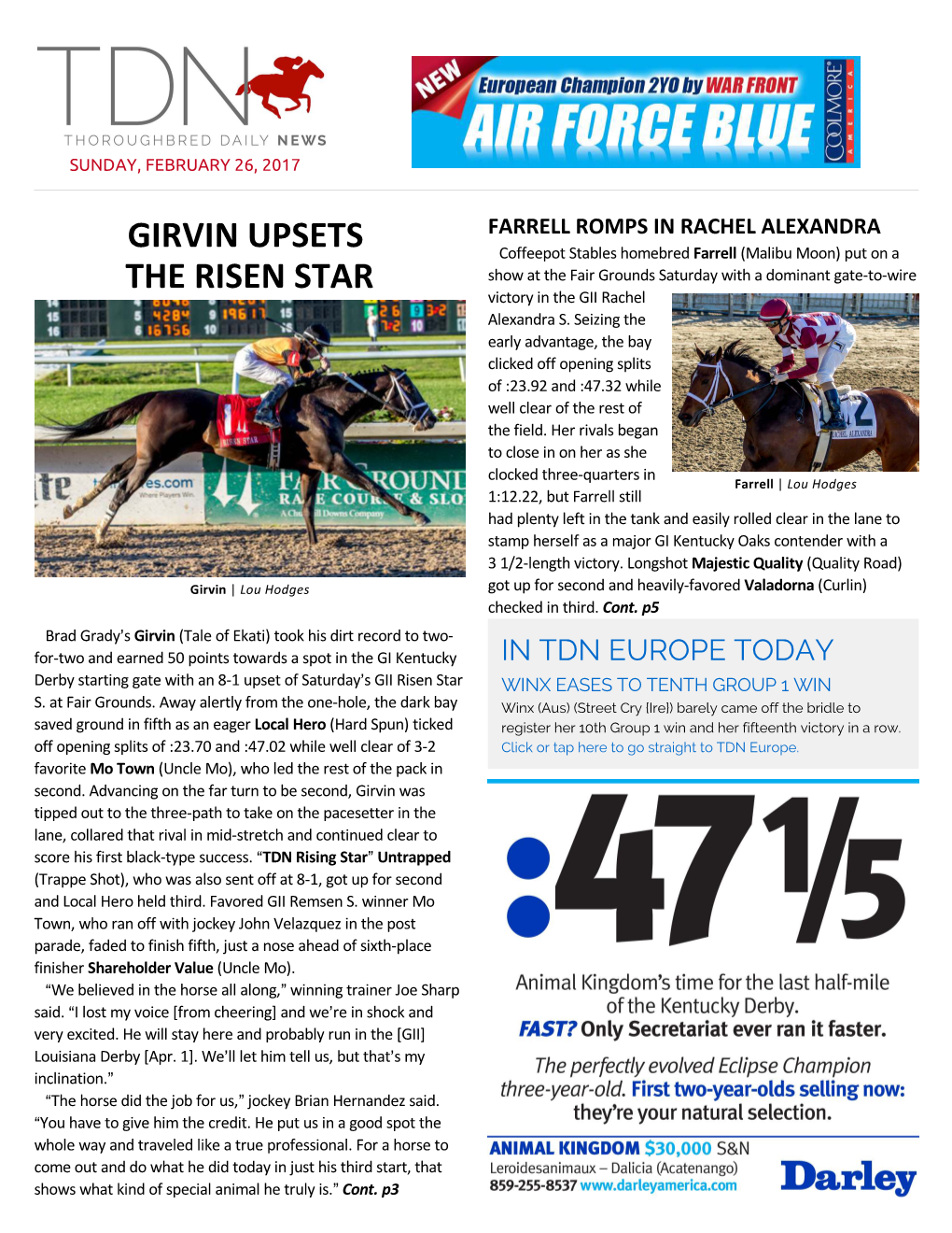 Girvin Upsets the Risen Star