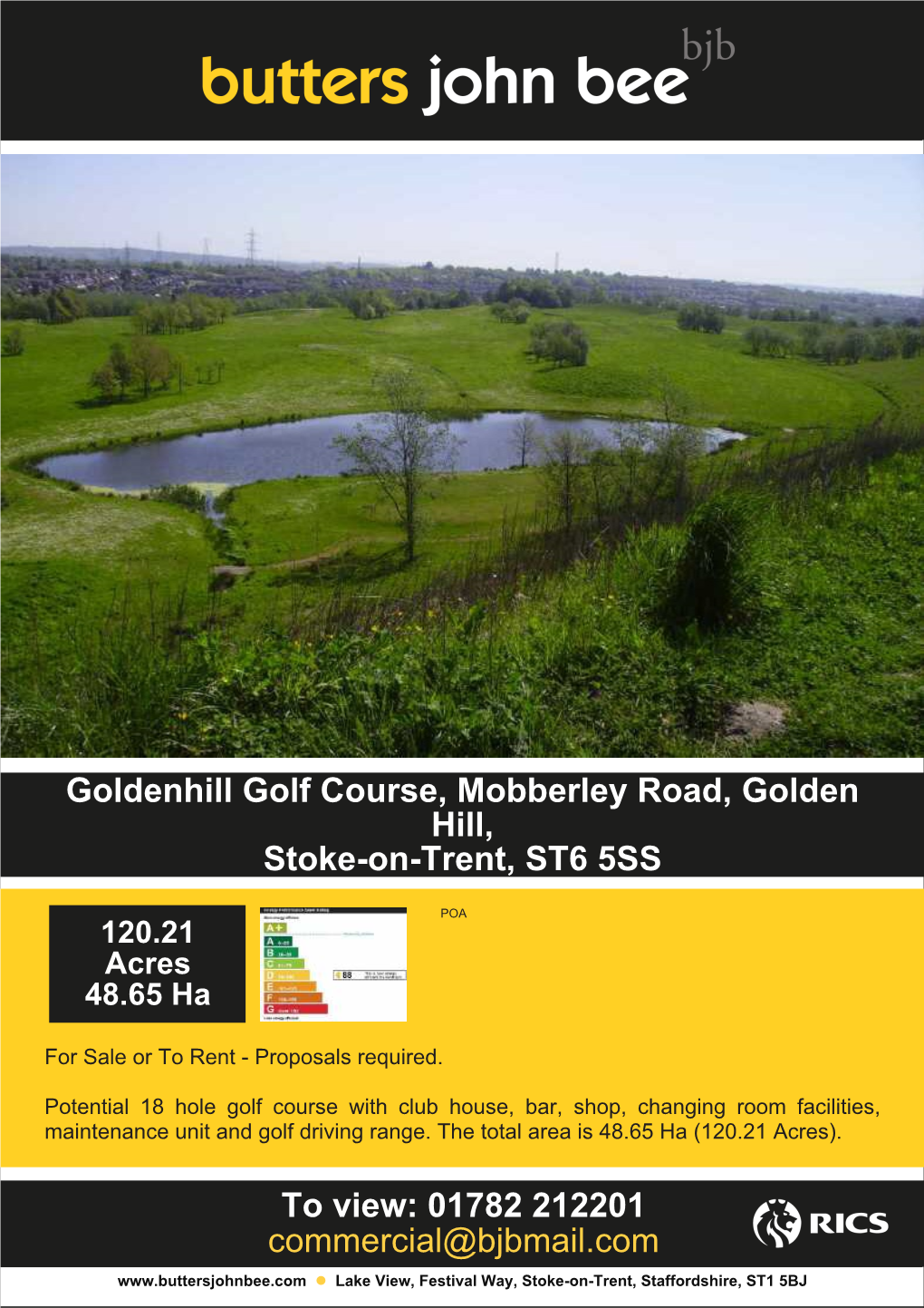 Goldenhill Golf Course, Mobberley Road, Golden Hill, Stoke-On-Trent, ST6 5SS