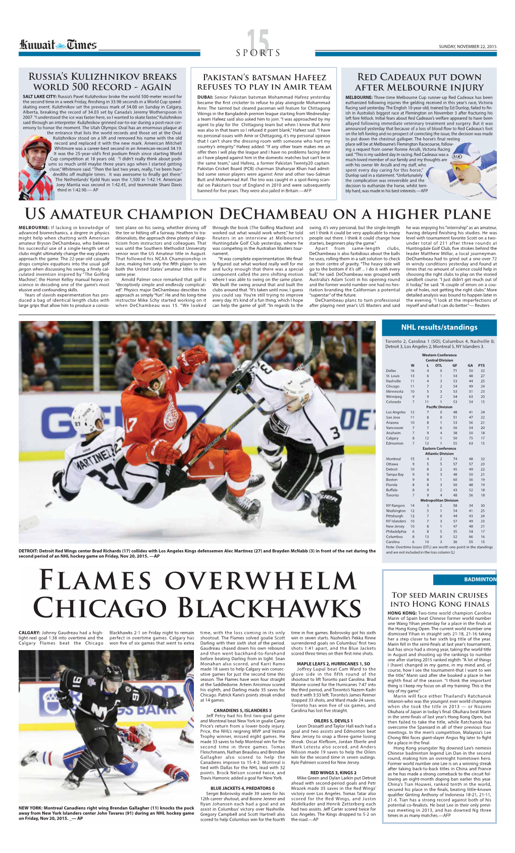 Flames Overwhelm Chicago Blackhawks