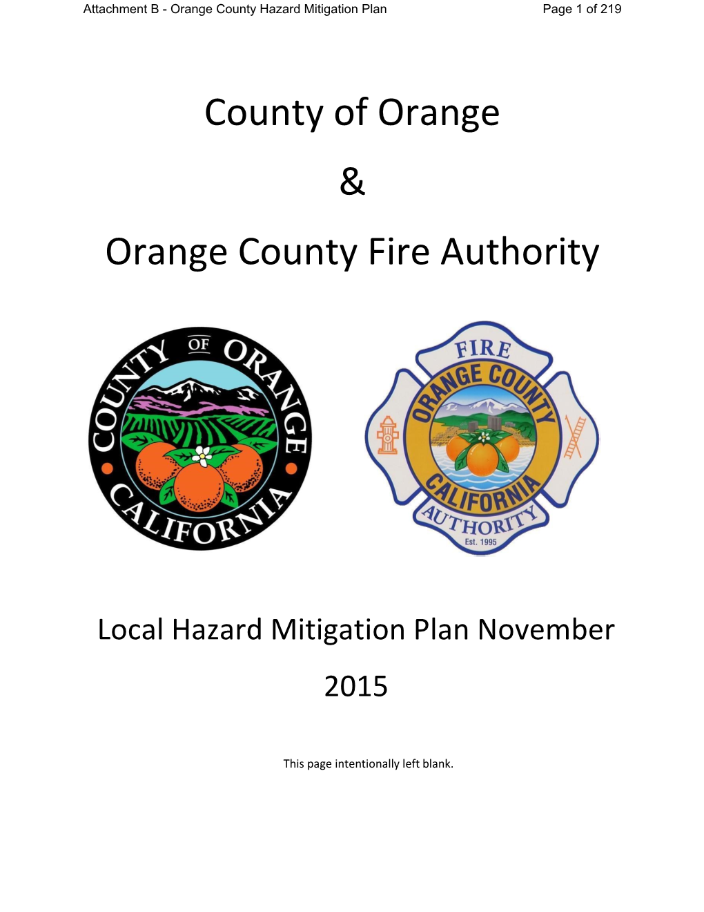 County of Orange & Orange County Fire Authority