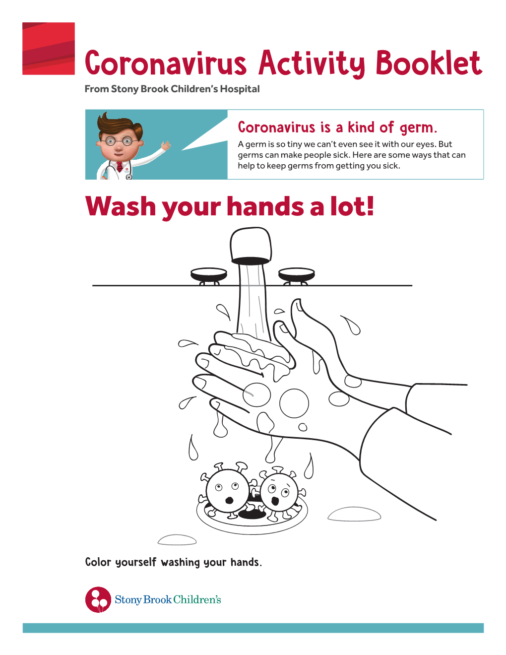 Coronavirus Activity Booklet from Stony Brook Children’S Hospital