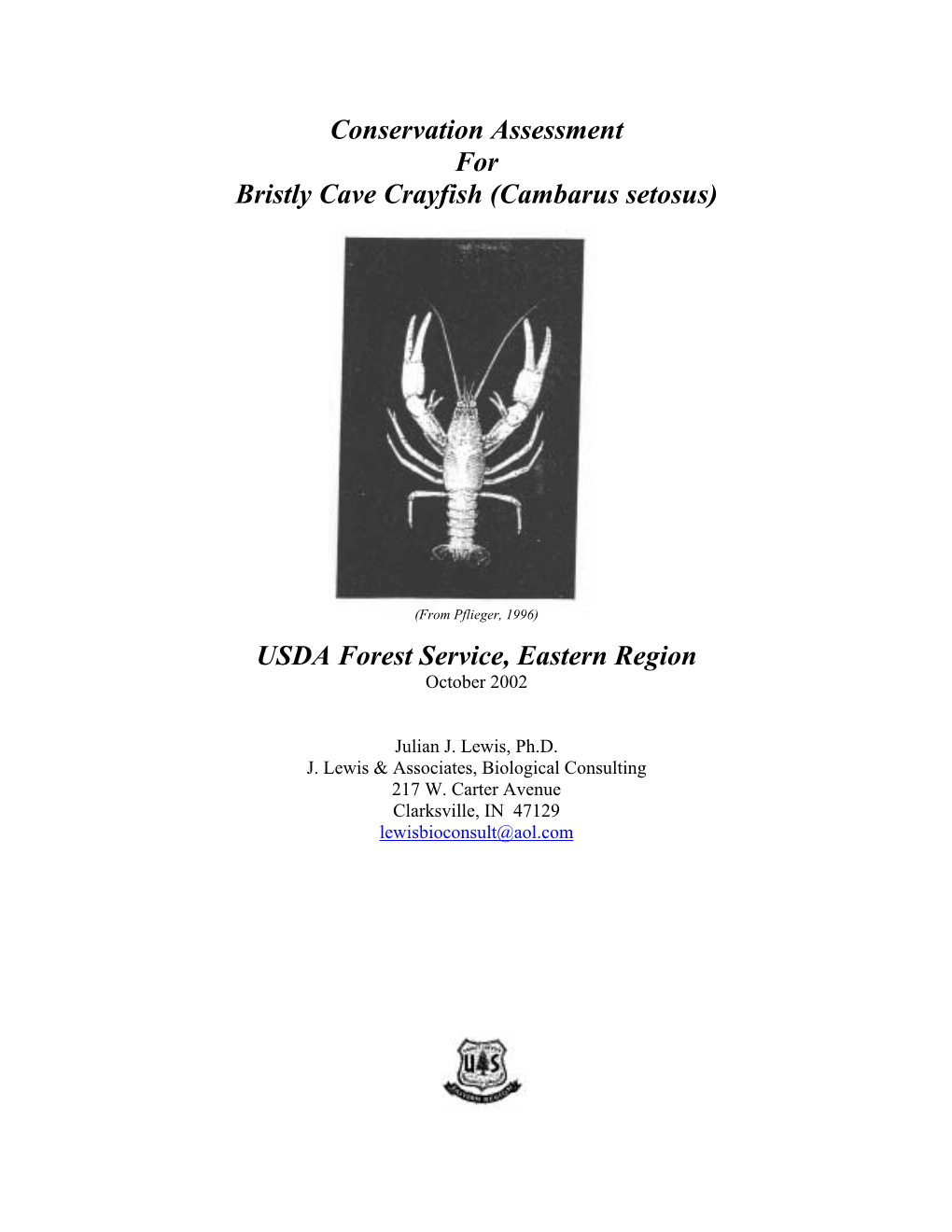 Bristly Cave Crayfish (Cambarus Setosus)