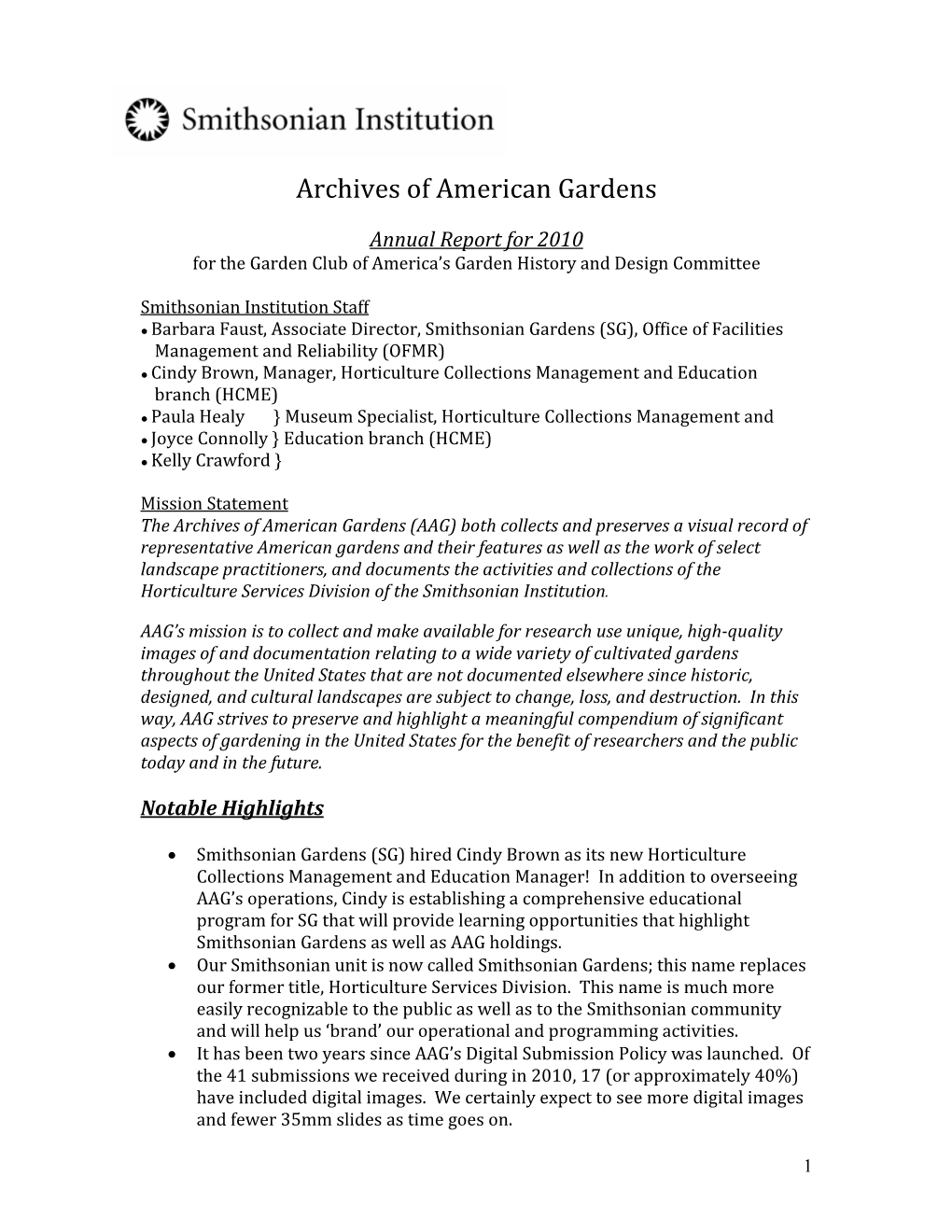 Archives of American Gardens