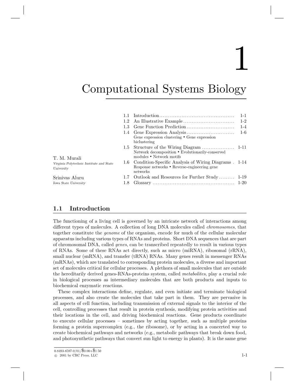 Computational Systems Biology