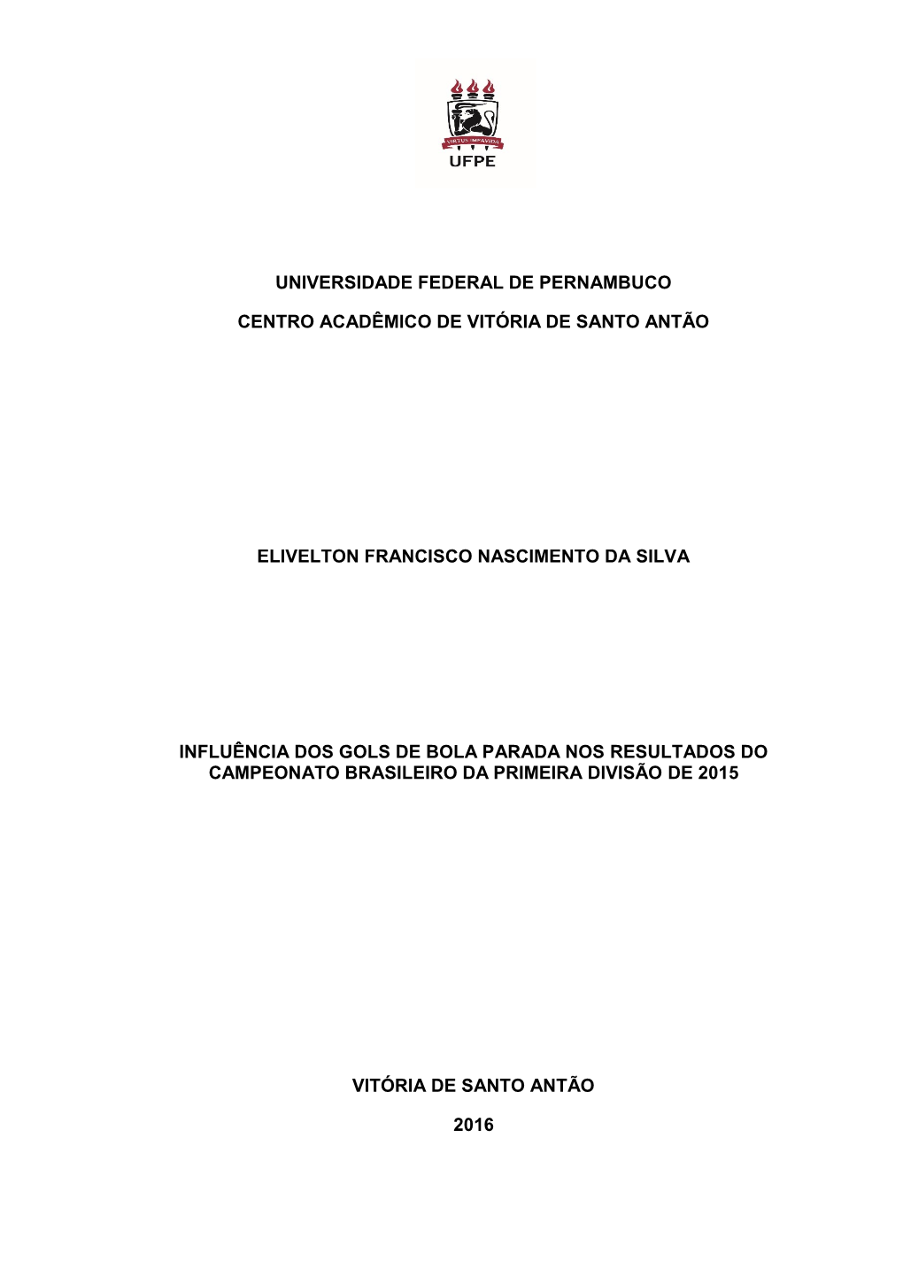 Universidade Federal De Pernambuco