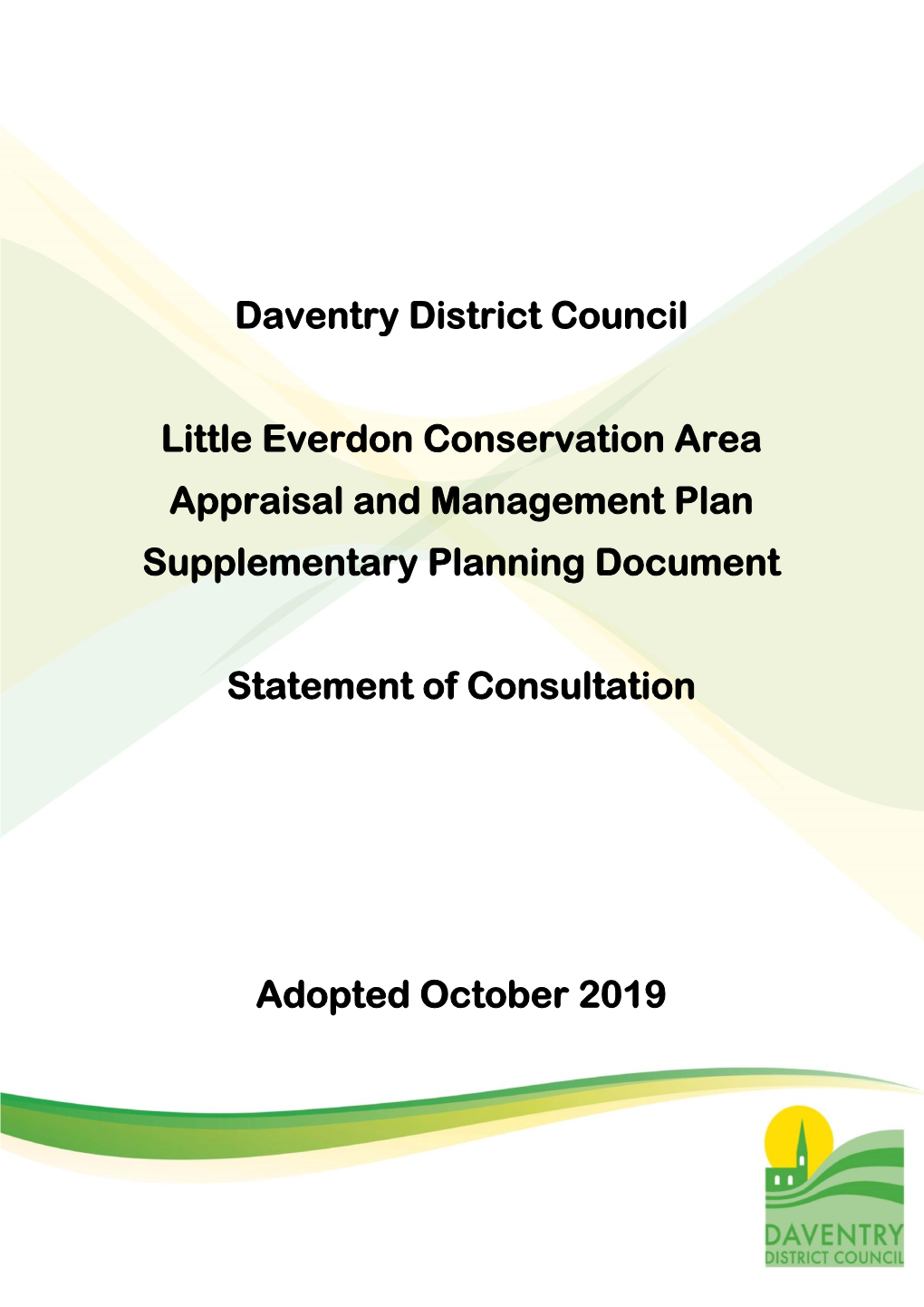 Little Everdon Statement of Consultation