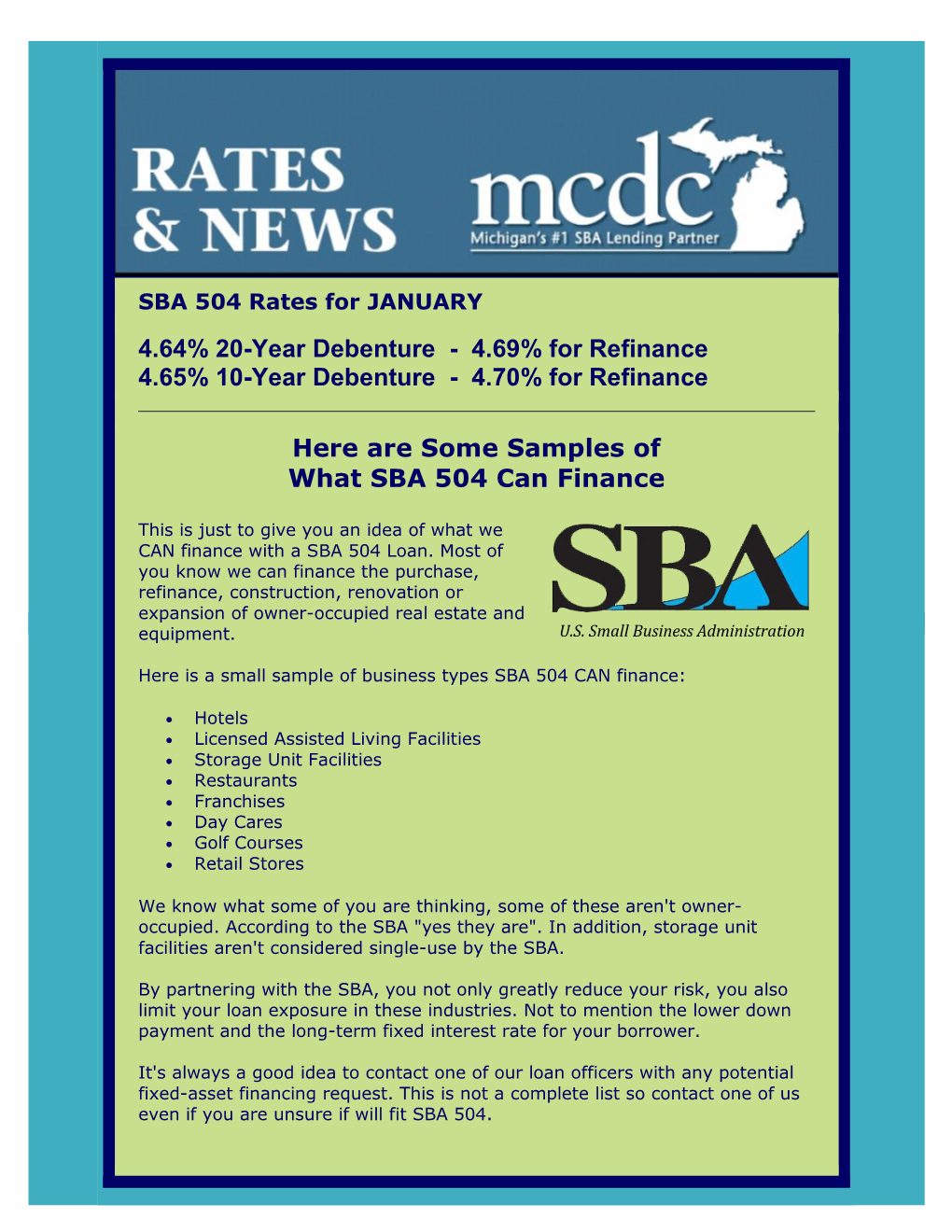 4.64% 20-Year Debenture - 4.69% for Refinance 4.65% 10-Year Debenture - 4.70% for Refinance