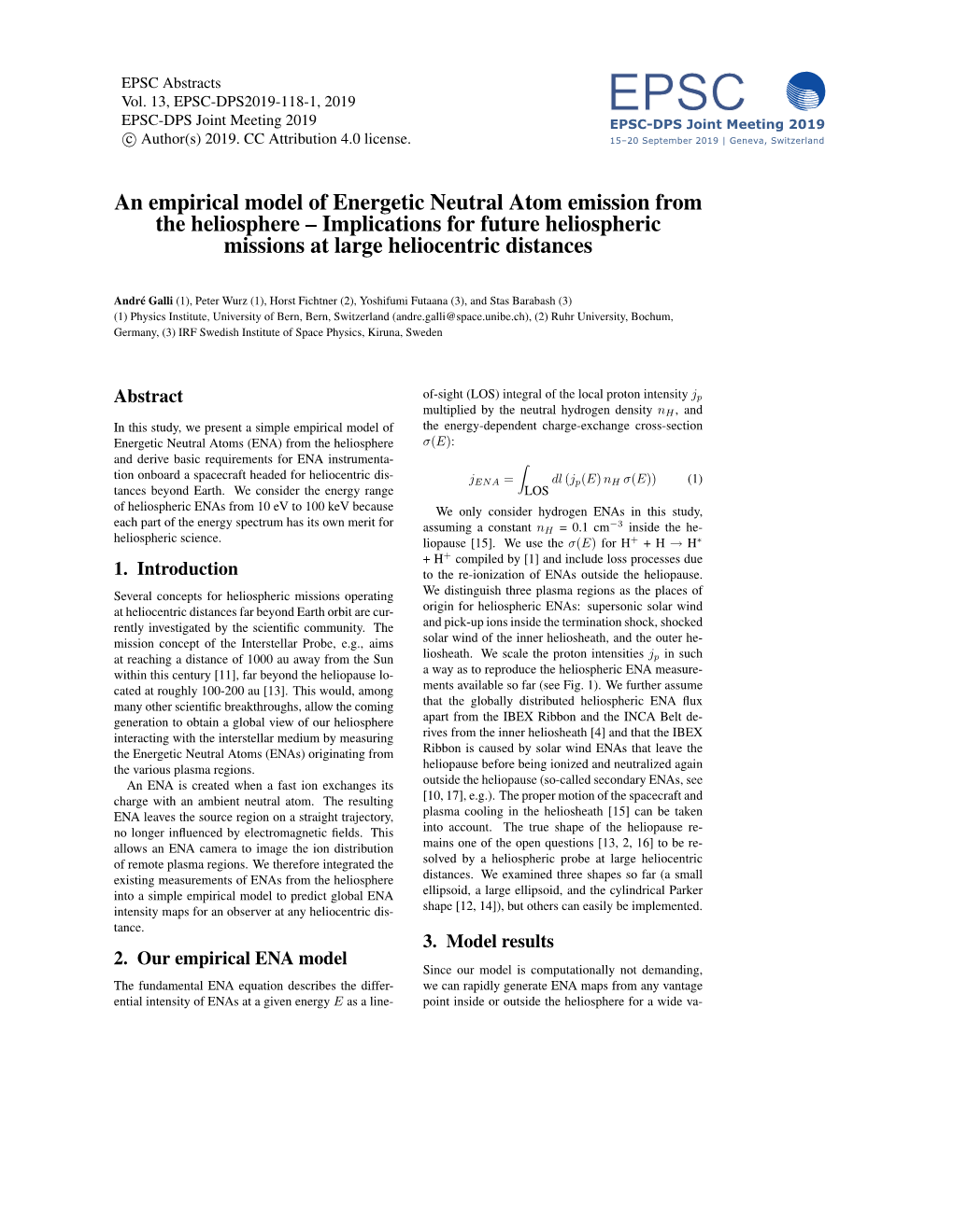 An Empirical Model of Energetic Neutral Atom Emission from the Heliosphere – Implications for Future Heliospheric Missions at Large Heliocentric Distances